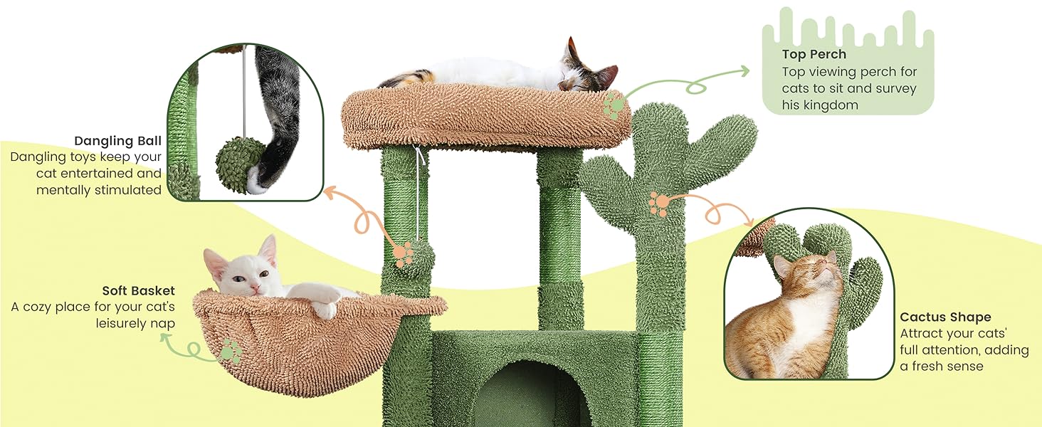 42″ H Cactus Cat Tree