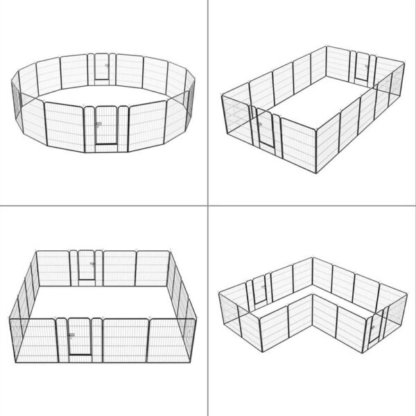Yaheetech Dog Playpen 16 Panels 32 Inch