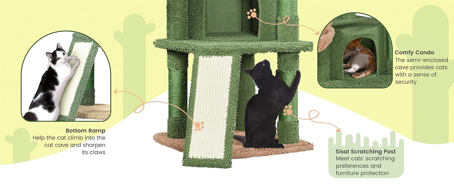 42″ H Cactus Cat Tree