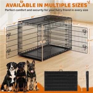 Yaheetech Double Door Dog Crate