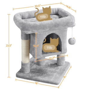 Yaheetech 23.5in Cat Tree Tower