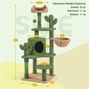 Yaheetech 53''H Cat Cactus Tree