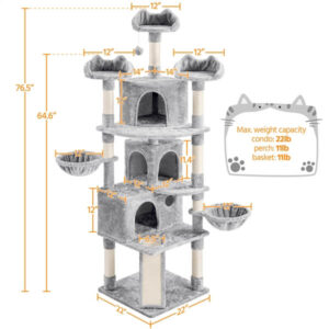 Yaheetech 76.5-inch Large Cat Tree