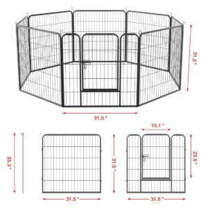 Yaheetech Puppy Playpen 8 Panels 32 Inch
