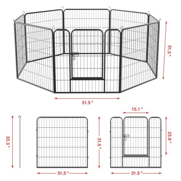 Yaheetech Puppy Playpen 8 Panels 32 Inch