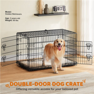 Yaheetech Double Door Dog Crate