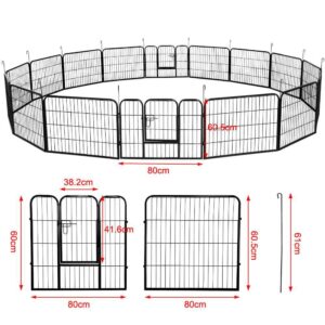 Yaheetech Dog Playpen 16 Panels 24 Inch