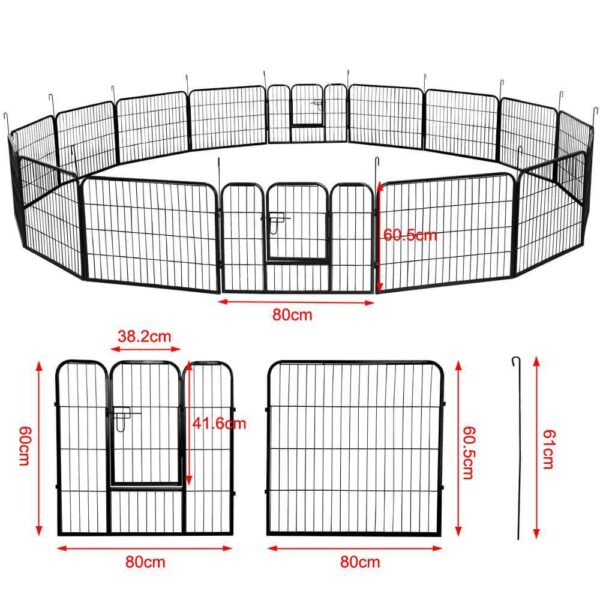 Yaheetech Dog Playpen 16 Panels 24 Inch
