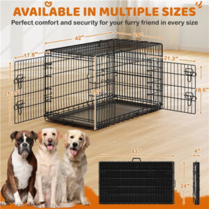 Yaheetech Double Door Dog Crate